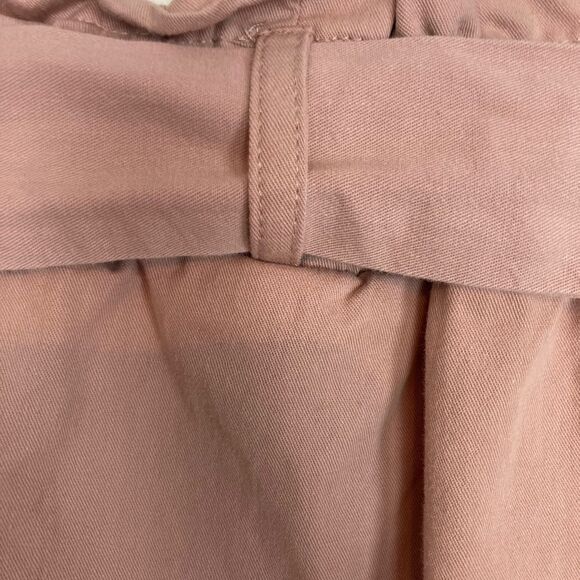 Sadie & Love Belted A-line cotton skirt w/ elastic paper bag waist & pockets - Picture 6 of 9